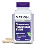 Natrol, Glucosamine, Dietary Supplement, Hyaluronic Acid and MSM Capsules, Supports Joint Lubrication, Flexibility & Mobility, 90 Count