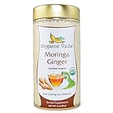 Organic Moringa Ginger Tea (Loose Leaf Tea). USDA Certified Organic. Rich in Antioxidants and Daily Needed Essential Nutrients. No Artificial Flavors or Preservatives. All Natural!