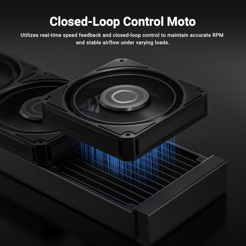 Image of ID-COOLING AT-120-K 120mm Case Fan, High Static Pressure Fan, 5.04mmH₂O