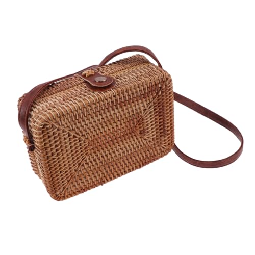 Sac bandoulière rotin main BESPORTBLE mini taille décontracté pour sorties
