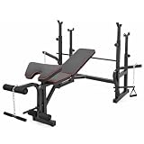 Weightlifting Bench FFitness | Banco multifunción gimnasio pectoral plegable ajustable multiestación | Barbell Bed Squat Rack