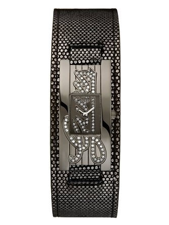 �Q�X Guess Black Shiny Silver Mesh Leather Cuff With Crystals Watch-U95171L2 ���� ���f�B�[�X �r���v �y���s�A���i�z