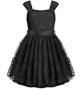 Arshiner Flower Girl Dress A-Line Formal Lace Party Dresses for Wedding Communion Princess Holida...