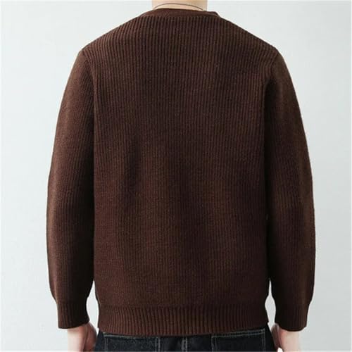 Men's Spring Fall Knit Cardigan Youthful Vitality Slim Fit Knitted V-Neck Sweater Outerwear3