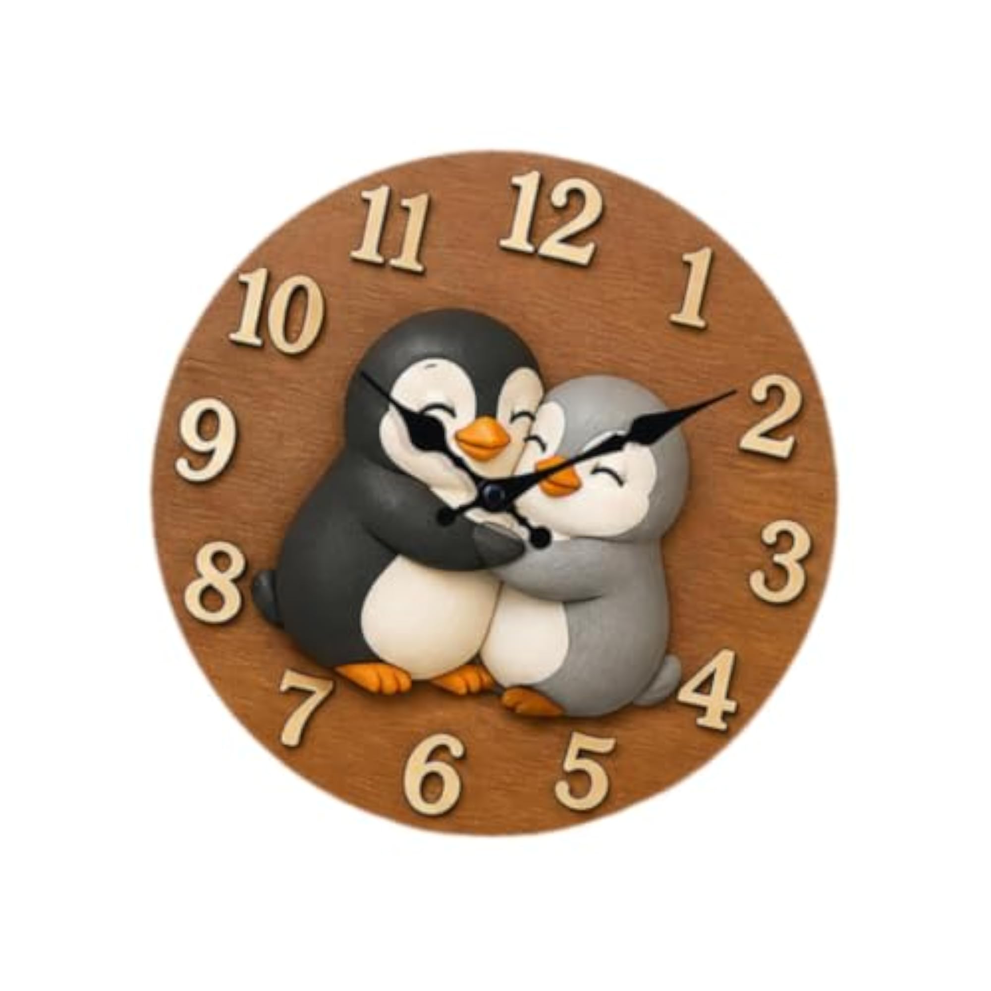 Animal Wall Clock, Adorable Penguin Design