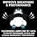 Nasal Strips for Breathing with Extra-Strength Tension Core (90 Count) - Oil & Sweat Proof Adhesive - Athletic Nasal Strips for Snoring & Sleeping - Black, Wide, Universal Fit