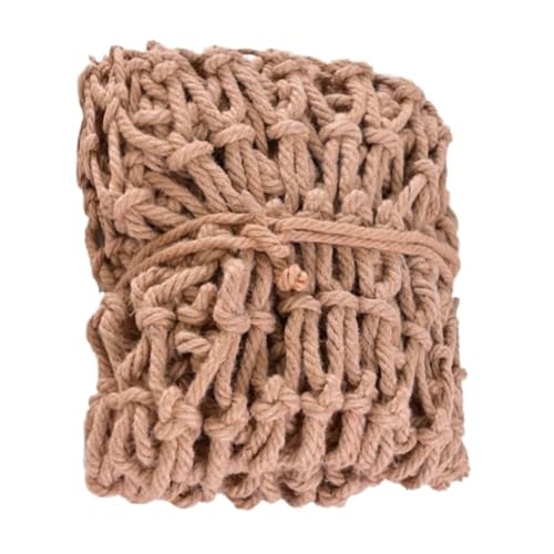 ZREVSB Hemp Rope Climbing Net Garden Balcony Craft Unisex Safety Ceiling Mesh Nature Jute(Dia 10mm Mesh 15cm)