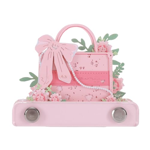 3D Memo Pad Hand Torn Pink Backpack Paper Sculpture Artwork Exquisite Creative Non-Stick Sticky Note DIY Post Notes Cards for Office Home Gifts Ornaments
