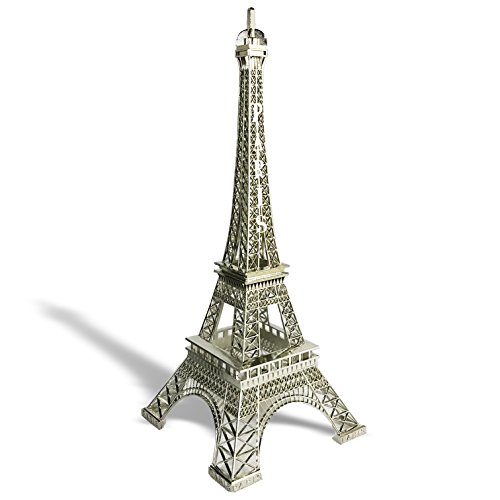 Allgala 24" Eiffel Tower Statue Decor Alloy Metal, Silver #TOP1