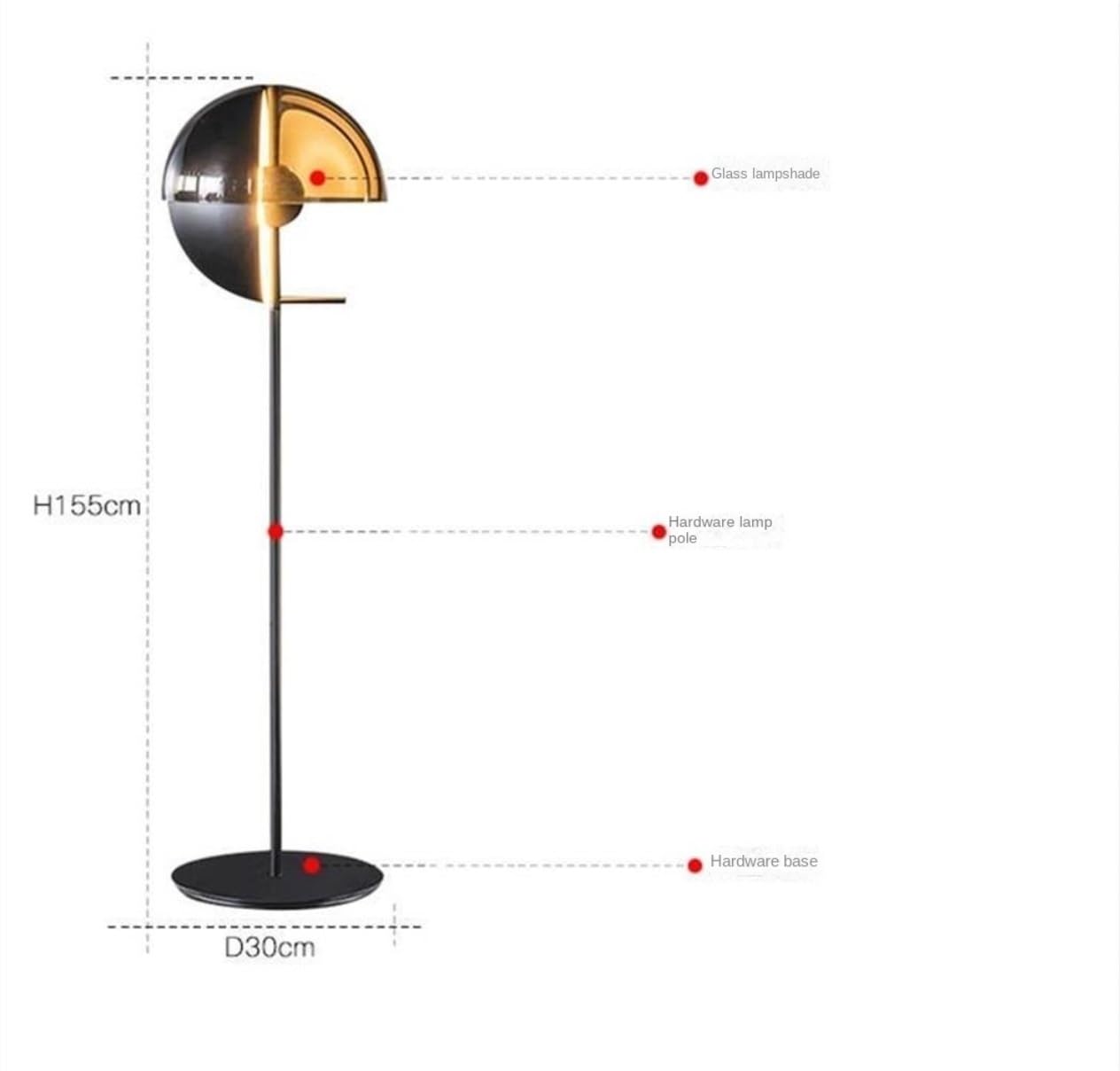 Lampes Pied Lampa Podłogowa W Stylu Industrialnym, Lampka Nocna Do Sypialni Lampy Stojące Salonu