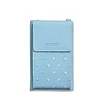 GXF-BAELLERRY Ladies Fashion Printed Multifunctional Wallet Diagonal Mobile Phone Bag (Color : Blue,...
