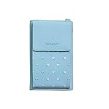 GXF-BAELLERRY Ladies Fashion Printed Multifunctional Wallet Diagonal Mobile Phone Bag (Color : Blue,...