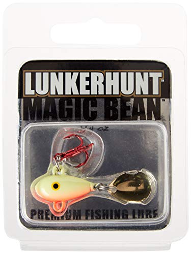 Lunkerhunt Spinner Baits For Bass Fishing | Magic Beans Spinnerbait | Best Fishing Lures Spinners For Trout Fishing (Glow Orange) #TOP1