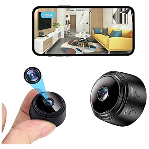 Mini Spy Camera, Wireless Camera 1080P Full HD with Audio and Video, Hidden Secret Baby Monitor Home Security Surveillance Cam with Night Vision Motion Detection for Outdoor/Indoor Cover