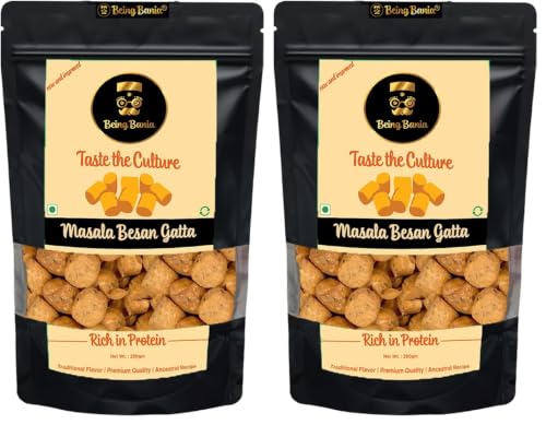 Image of Being Bania Besan Gatta - Gatte, 500g | Marwari Gatta Sabzi | Rajasthani food | Home made | Ready to cook (Pack of 2)