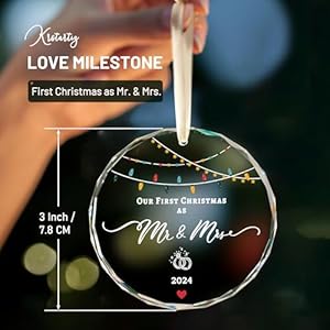 Weddinggiftsforcouplefirstchristmasasmrmrs2024ornamentcrystal3marriedornamentfornewlywedsbridemrmrsgiftbridalshowergiftweddingkeepsakewithgiftbox Urban Country Home Decor Wedding gifts for couple first christmas as mr mrs 2024 ornament crystal 3 married ornament for newlyweds bride mr mrs gift bridal shower gift wedding keepsake with gift box urban country home decor