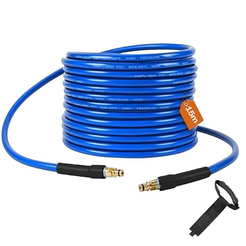 15M Flexible Tuyau Bleu Compatible Kärcher K2 K3 K4 K5 K6 K7 avec raccord rapide tuyau Nettoyeur haute pression raccord tuyau d'extension Nettoyeur haute pression
