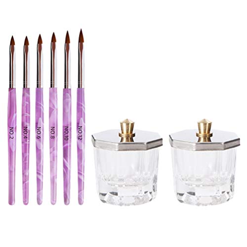 Set de 10 piezas para manicura con pinceles y accesorios miniatura 1