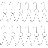Douaowoc 12 Pcs Stainless Steel Double Meat Hooks, Meat Hook for Hanging Bacon, Sausage, Processing, Drying...