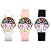Imagen de OIDEA Relojes de Redondo Analógicos Mujer: Relojes de Pulsera Cuarzo Correa de Silicona Escala de Números Arábigos Grande de Colores Claro Fácil de Leer