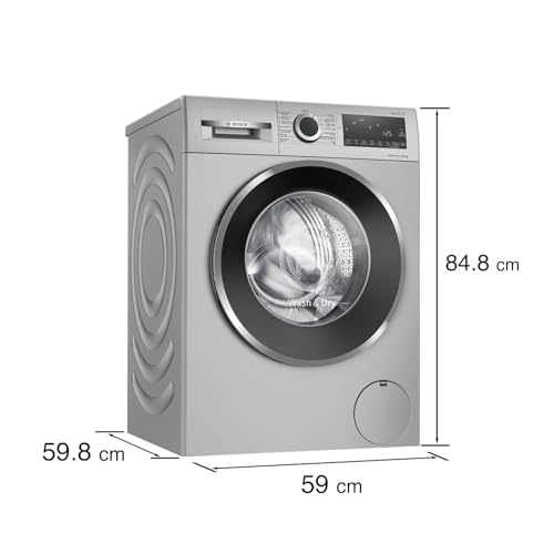 Image of Bosch 10.5 /6 KG Inverter Fully Automatic Front Load Washer Dryer with LED TOUCH DISPLAY (WNA264U9IN,Silver)