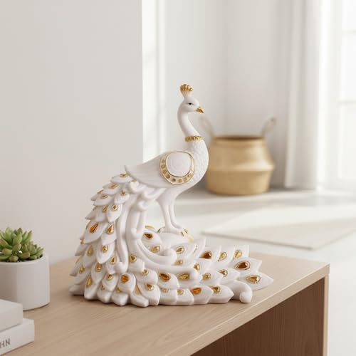 Statue de paon design : sublimez un meuble vide avec cette sculpture - 2