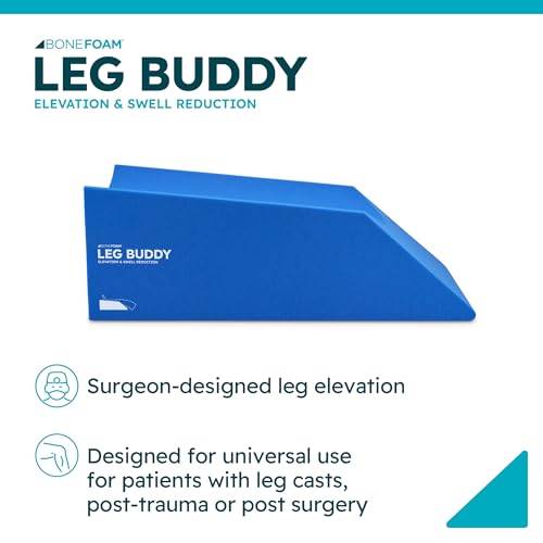Image of BoneFoam Leg Buddy Post-Op Elevation Pillow for Leg, Ankle & Foot Surgery | Knee Replacement Recovery & Sleep Aid | Reduce Swelling | Designed with Physicians | Made in USA | Graphics May Vary