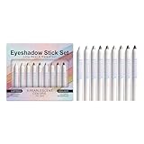 Eyeshadow Stick - 9 Color Matte Set for Makeup Looks, Buildable Shimmer Cream Pigment with Smooth Glide Formula & Portable Beauty Cosmetic Collection for Women Teen Girls Travel Vacation Party Dating