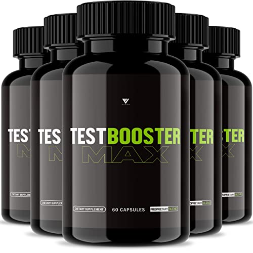 (5 Pack) Test Boost Max For Men Testboostmax, Testbooster Testosterone Booster Supplement Pills Muscle Growth Pre Workout Support W Tongkat Ali, Boron, Saw Palmetto, Horny Goat Weed (300 Capsules) #TOP23