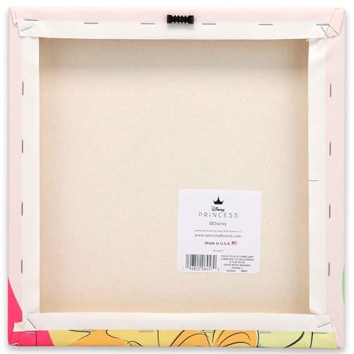 Open Road Brands Disney Princess Cinderella, Ariel, Tiana, Belle, And Aurora Gallery Wrapped Canvas Wall Decor thumb #2