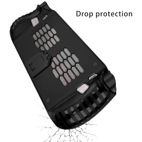 QJONSIU Etui na Lenovo Legion Go S, Ultracienkie Miękkie TPU Etui z Podpórką, Shockproof Ochronne Kickstand Case dla Lenovo Legion Go S-Czarny