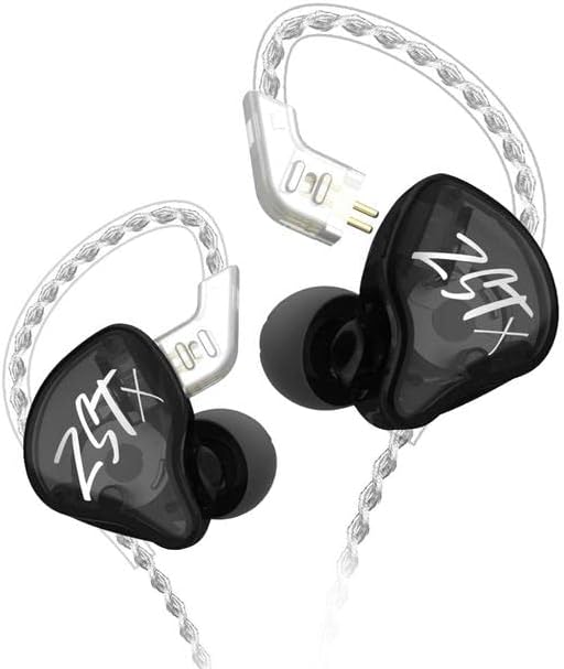 Electronics - ZST X 1BA 1DD Hybrid technology HIFI In Ear Earphones Bass Earbud Sport Noise Cancelling Headset KZs ZSN pro ZSX ZS10 pro C12 (Black no mic from Poland)