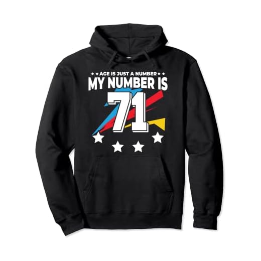 Age Is Just Number – Deportes 71 años de edad, divertido cumpleaños 71 Sudadera con Capucha