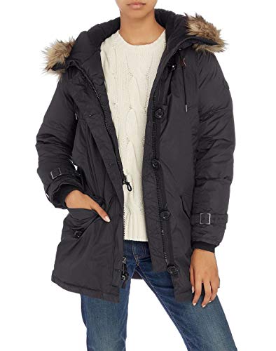 Polo Ralph Lauren - Chaqueta de plumas para mujer, color negro, talla M
