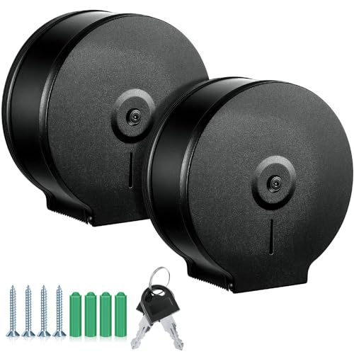 Mifoci 2 Pcs Industrial Toilet Paper Holder Commercial Roll Dispenser Wall Mount Stainless Steel Jumbo Tissue Dispenser Fits 9