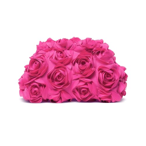 HuiYStar Sac de Soirée pour Femme,Pochette Florale 3D pour Mariage
