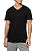 Lacoste Men's 100% Cotton Regular Fit V-Neck Undershirt, 3-Pack, Black, 2X-Small