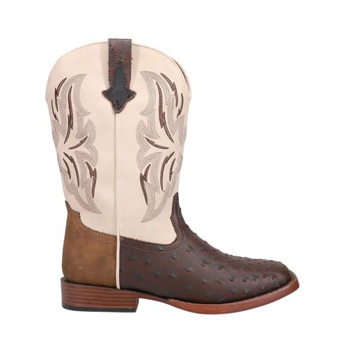 ROPER Kids Boys Dalton Square Toe Casual Boots Mid Calf - Brown, White