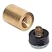 REXVTNS 10pcs Billiards Cue Tips | Screw - On PU Leather & Copper Tips for SnookerPool | Sturdy Replacement Parts | Enhanced Ball Control & Protection (10MM)