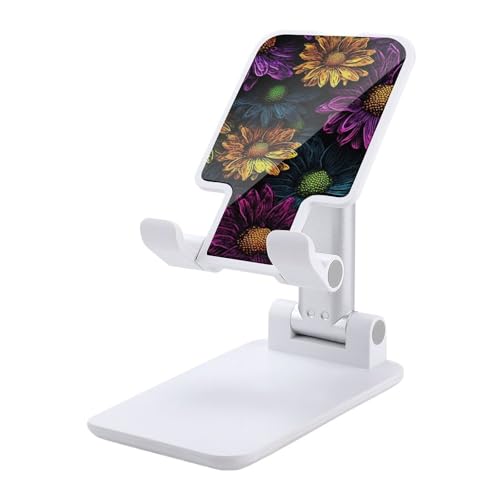 Support de téléphone portable pliable réglable pour iPhone et Android avec fleurs