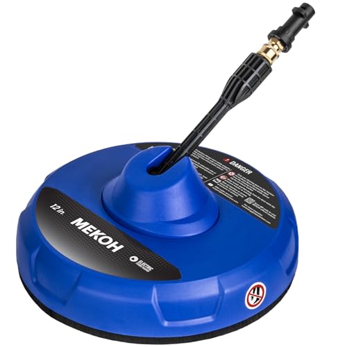 MEKOH Large Patio Cleaner Attachment for Karcher K2, K3, K4, 31cm Rotary Surface Cleaner, Max. 180 bar, Karcher Pressure Washer Accessories for Wooden Decking, Brick Paving, Stone Floor Cleaning
