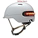 Produktbild IAMZHL wasserdichte Fahrrad Smart Flash Helme Matte Long Use Helm Hintergrundbeleuchtung Mountain Road Scooter Männer Frauen -SH50 White Size L
