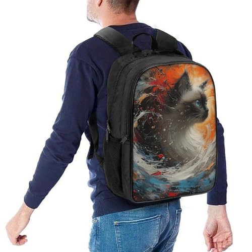 Mochila 3D estampado Flame Cat para llenar de ilusión y alegría cada día de clase 5