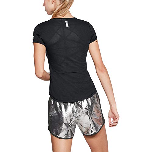 Under Armour Women's Swyft Short Sleeve Shirt, Black (001)/Reflective, Large #TOP1