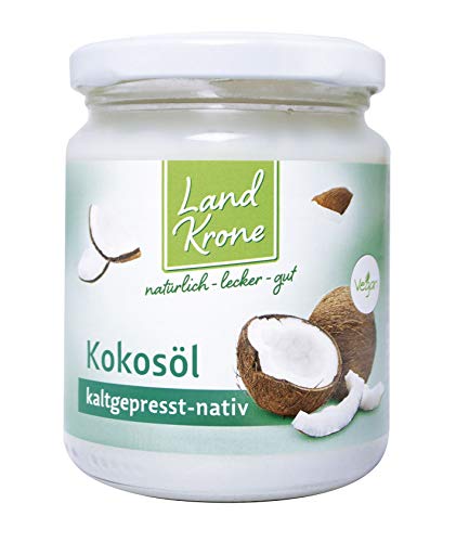 Landkrone Bio Kokosöl nativ, 215 ml kaltgepresstes Premium-Produkt Cover