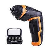 Atornillador Eléctrico, Destornillador eléctrico Inalámbrico par de 4 Nm, apriete con bloqueo de seguridad, 30 Accesorios,2000 mAh Li-ion 3.6 V, con cable de carga USB, luz LED - SDP50DC