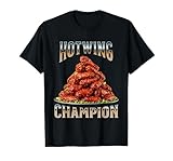 Hot Wing Champion Spicy Buffalo Chicken Wing Contest Winner T-Shirt, Men, Black, Medium