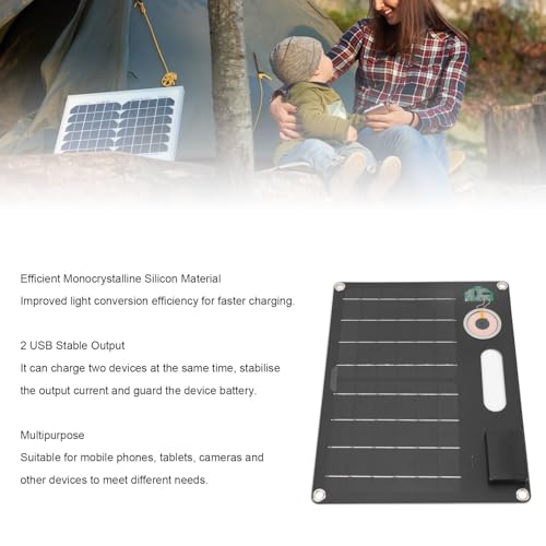 Painel solar portátil, painel solar de 30 W, painel solar monocristalino leve, carregador solar com
