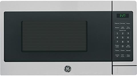 GE Countertop Microwave Oven | Includes Optional Hanging Kit | 0.7 Cubic Feet Capacity, 700 Watts | Kitchen Essentials for the Countertop | Stainless Steel