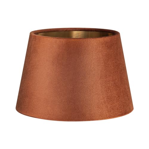 Home Sweet Home Samtlampenschirm VELVET, braun + gold | 20 cm große...